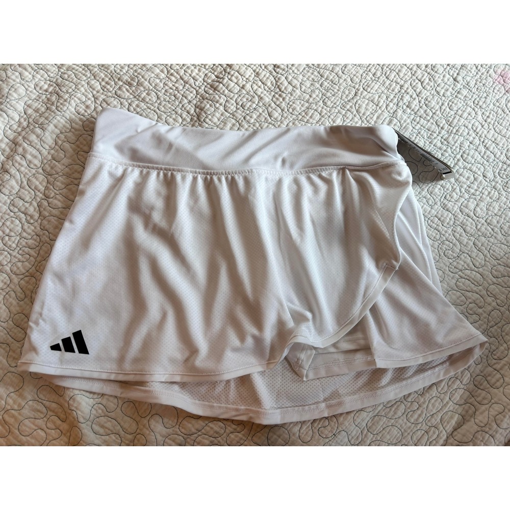 Adidas Club Skirt Womens XL White Mesh Tennis Skort - Picture 1 of 4